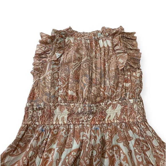 Ulla Johnson Samara Dress Size 10 in Feldspar, Neutral/metallic, NWT - Picture 8 of 14